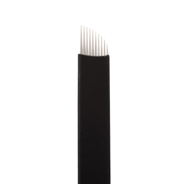 Æske med 25 Jenn Boyd Ink - Brow Slayer microblades/microblading nåler - 10.25 Curved Slant