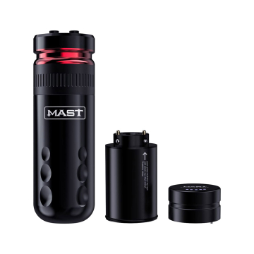 Dragonhawk Mast Racer Trådløs pen tatoveringsmaskine med ekstra batteri - Sort - 4,0 mm slaglængde