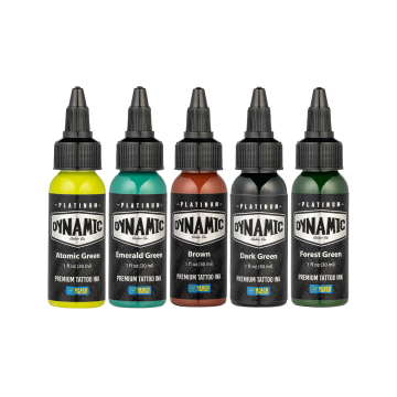 Platinum by Dynamic Tatoveringsblæk - Earth sæt 5x 30 ml