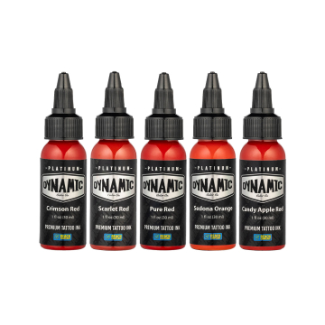 Platinum by Dynamic Tatoveringsblæk - Envy sæt 5x 30 ml