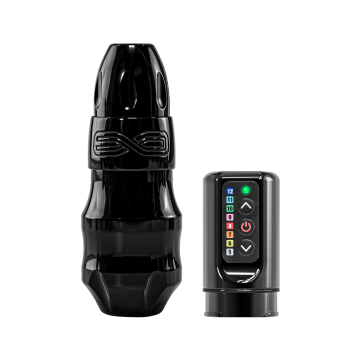 FK Irons EXO tatoveringsmaskine - trådløs Stealth - RCA Bolt +2 x Power Bolts