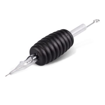 Pakke med 20 stk. Killer Ink engangsgreb / Tip 25mm runde tubes færdigpakket med Bug Pin 0.25 mm rund Liner. Nåle