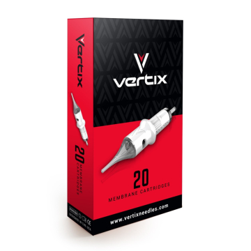 Æske med 20 Vertix patroner 0,35mm Bugpin (Long Taper) - Magnum Curved