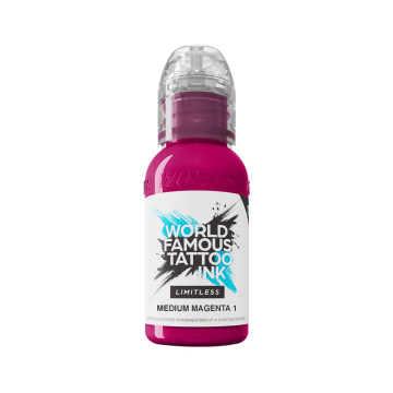 World Famous Limitless tatoveringsblæk - Medium Magenta 1 30ml