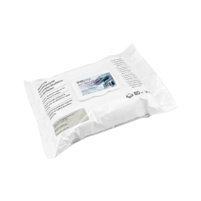 Pakke med 80 Unigloves Wet Wipes Plus uden aldehyd (250 x 250 mm)